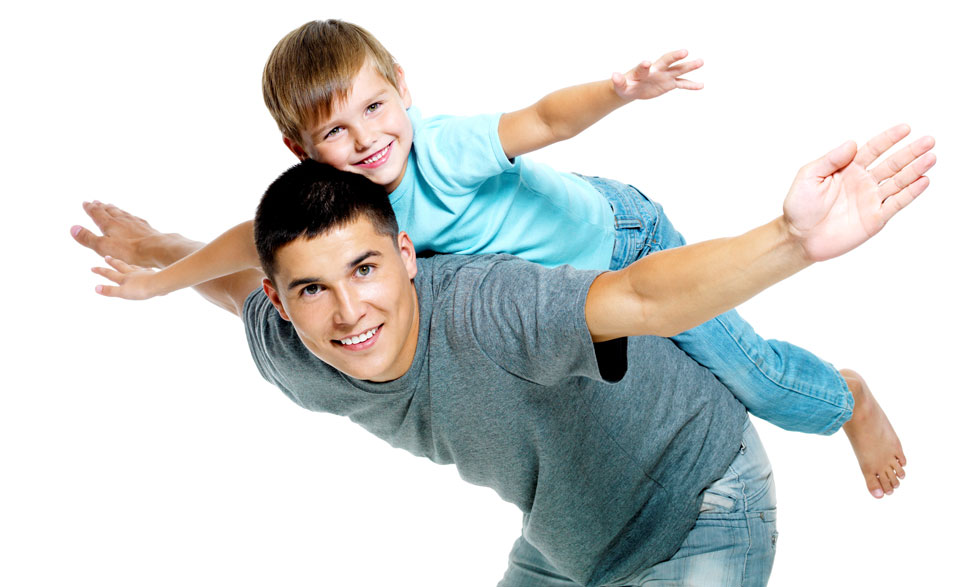 Banner Image | man and child pretending to fly